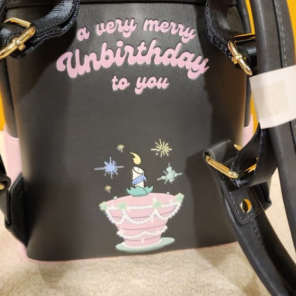 Loungefly Disney Alice in Wonderland Happy Unbirthday Mad Hatter Mini Backpack main image 6